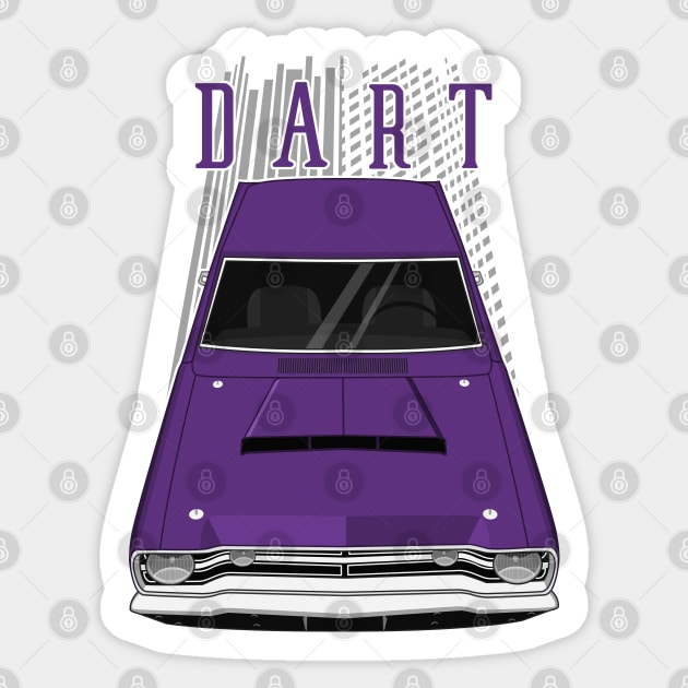 Dodge Dart 1968 - purple Sticker by V8social
